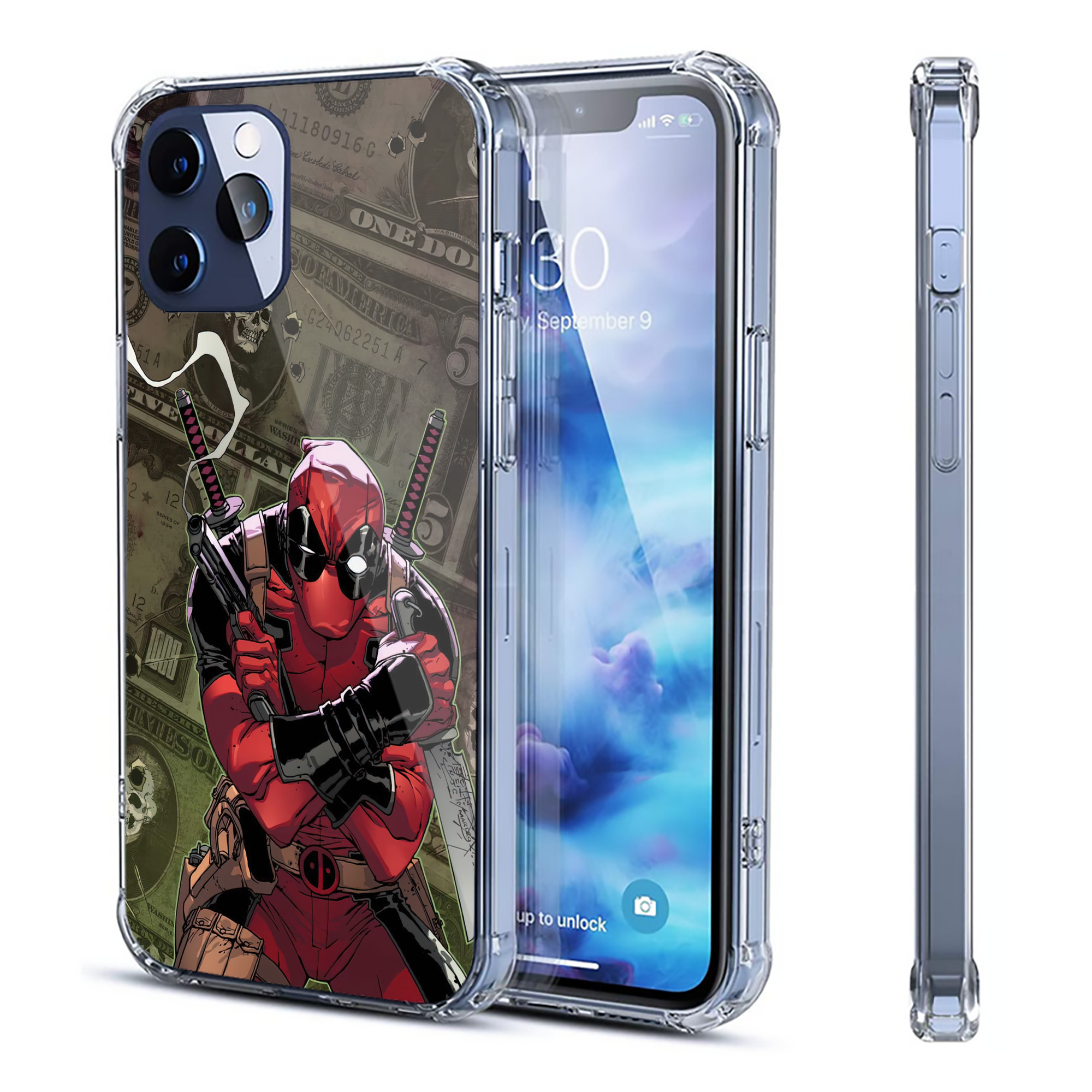 （画像用） Deadpool デッドプール 【iPhone 12シリーズ対応】透明スマホケース（クリアソフトケース）
